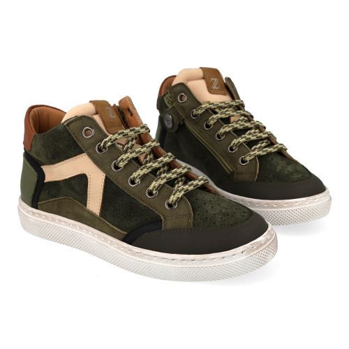Zecchino d'oro sneakers kaki Jongens (kaki sneaker met rubbere stootneus - M12-7225) - Junior Steps