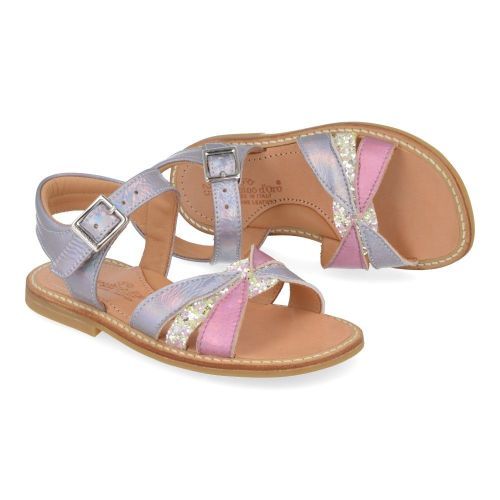 Zecchino d'oro sandalen lila Meisjes ( - lila glitter sandaaltjeA21-1813-3B) - Junior Steps