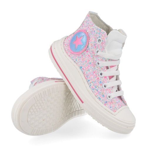 Zecchino d'oro sneakers lila Meisjes ( - lila glitter sneaker met rubber stootneuF13-4300-3L) - Junior Steps