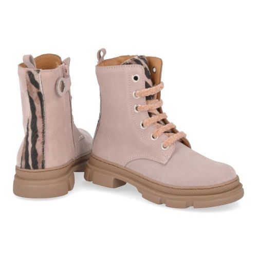 Zecchino d'oro veterboot lila Meisjes ( - lila veterbottine met zebraprinta00-001) - Junior Steps