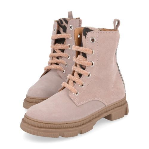 Zecchino d'oro veterboot lila Meisjes ( - lila veterbottine met zebraprinta00-001) - Junior Steps