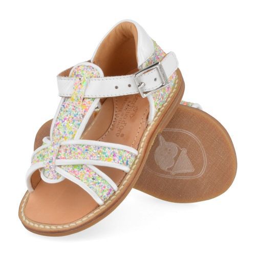 Zecchino d'oro sandalen roze Meisjes ( - multi glitter sandaaltje met gesloten hiA23-2402) - Junior Steps