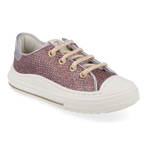 Zecchino d'oro sneakers paars Meisjes ( - paars glitter sneaker met rubber stootneF13-4328-2L) - Junior Steps