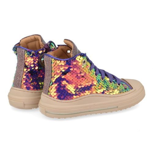 Zecchino d'oro sneakers paars Meisjes (Paars kleurige pailletten sneaker  - f13-4305) - Junior Steps