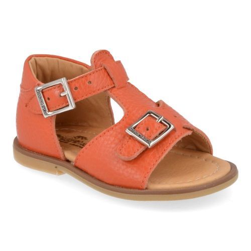 Zecchino d'oro sandalen roest  ( - roest oranje sandaaltje met gesloten hieN23-2322) - Junior Steps