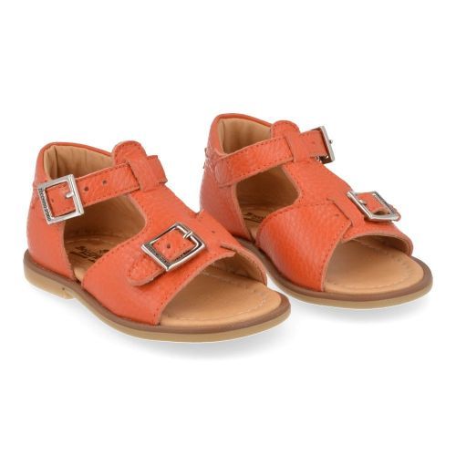 Zecchino d'oro sandalen roest  ( - roest oranje sandaaltje met gesloten hieN23-2322) - Junior Steps