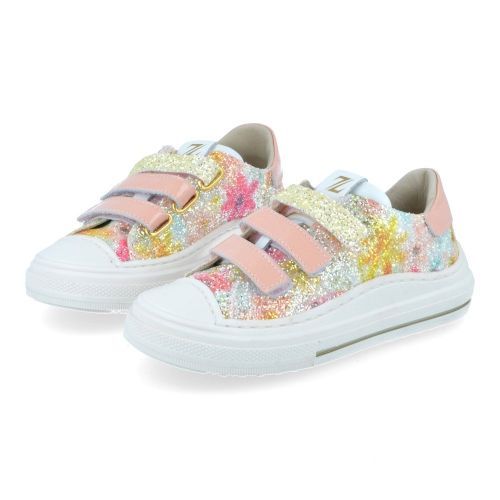 Zecchino d'oro sneakers roze Meisjes (rozé glitter sneaker met rubber stootneu - F13-4327) - Junior Steps