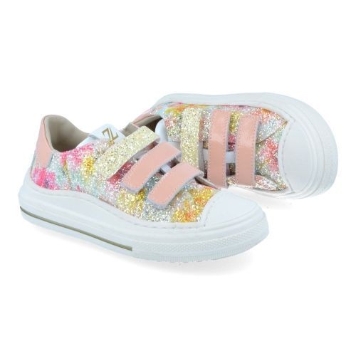 Zecchino d'oro sneakers roze Meisjes (rozé glitter sneaker met rubber stootneu - F13-4327) - Junior Steps
