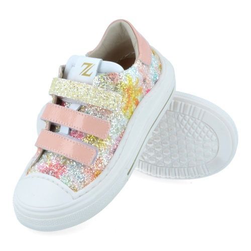 Zecchino d'oro sneakers roze Meisjes (rozé glitter sneaker met rubber stootneu - F13-4327) - Junior Steps