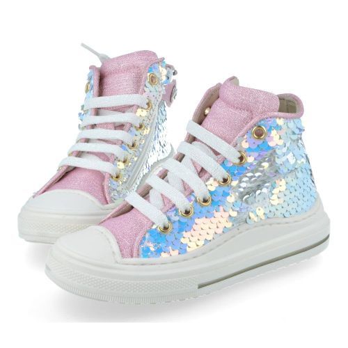 Zecchino d'oro sneakers roze Meisjes (Roze kleurige pailletten sneaker  - f13-4305) - Junior Steps