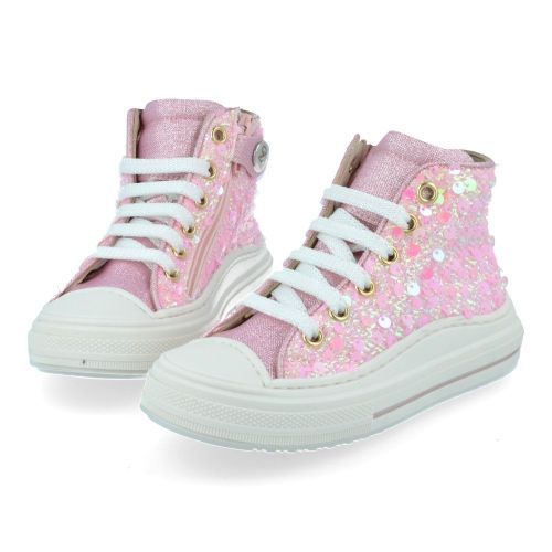 Zecchino d'oro sneakers roze Meisjes (Roze kleurige pailletten sneaker  - f13-4305) - Junior Steps