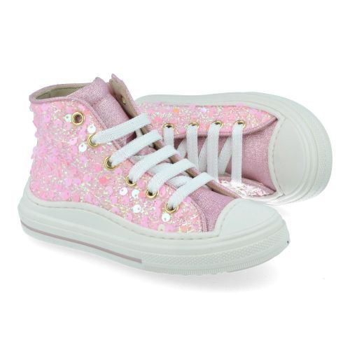 Zecchino d'oro sneakers roze Meisjes (Roze kleurige pailletten sneaker  - f13-4305) - Junior Steps