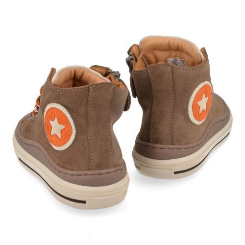 Zecchino d'oro sneakers taupe Jongens (taupe sneaker met rubberen top - f13-4300) - Junior Steps