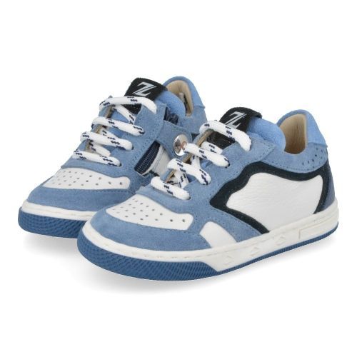 Zecchino d'oro sneakers wit Jongens ( - wit blauwe sneaker N12-1634-2B) - Junior Steps