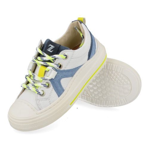 Zecchino d'oro sneakers wit Jongens ( - witte sneaker met stevige stootneusF13-4336-3B) - Junior Steps