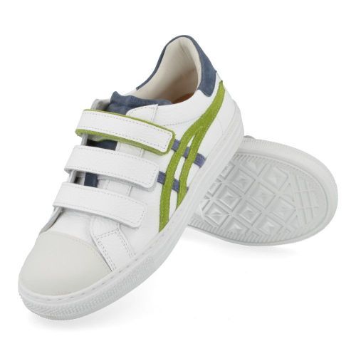 Zecchino d'oro sneakers ecru Jongens ( - witte velcro sneaker met rubbere stootneF14-4543-Zl) - Junior Steps