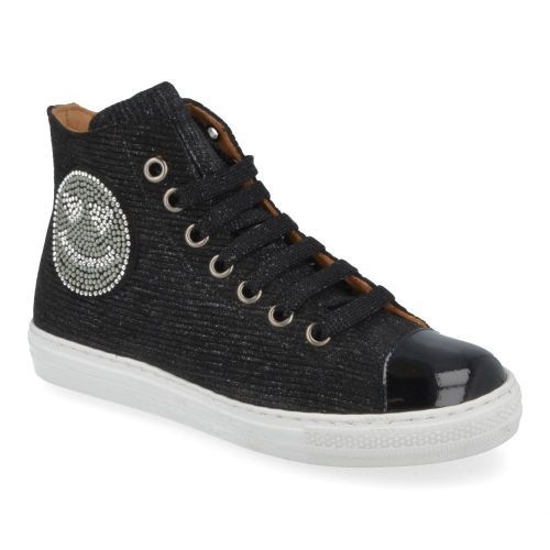 Zecchino d'oro sneakers Zwart Meisjes ( - zwarte sneaker met smiley4511) - Junior Steps