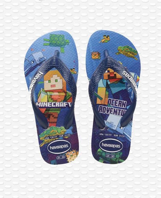 Mineraalwater pik veer Havaianas slippers blauw Jongens ( - slipper minecraft4145125/0001) -  Junior Steps