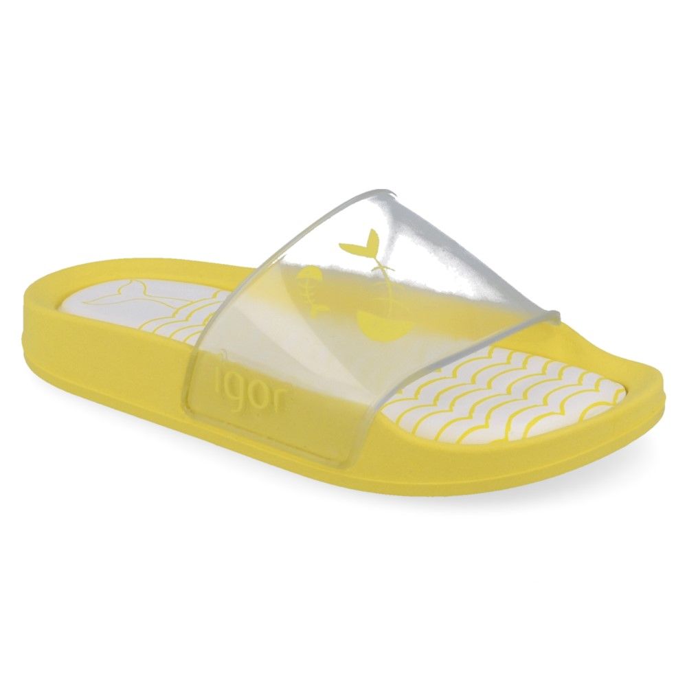 Zegevieren Penelope Comorama Igor slippers geel Meisjes ( - beach fish10230-008) - Junior Steps