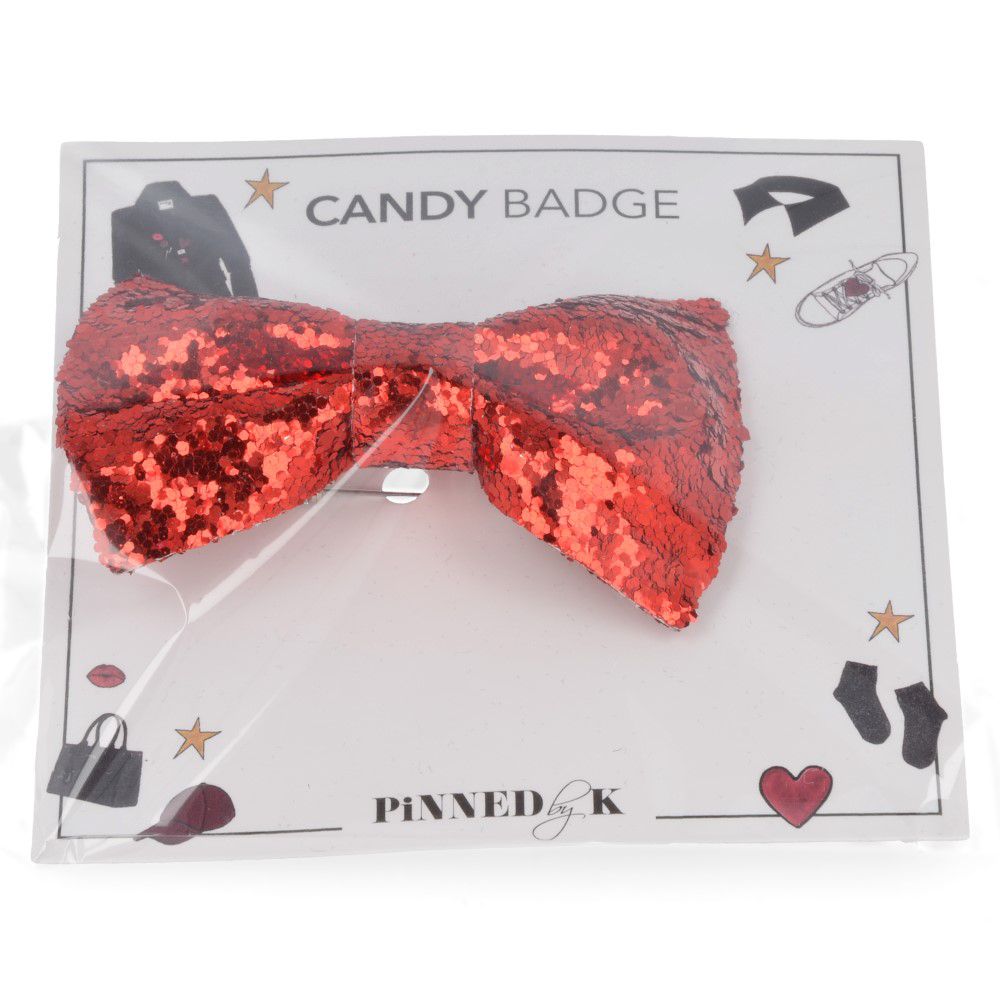 Pinned by K accessoires rood  ( - bowtie glitter red) - Junior Steps